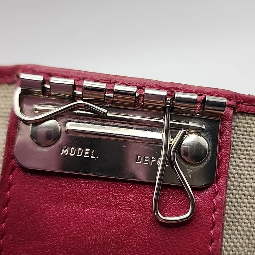 Jimmy Choo Gold, Silver Star-Studded Red Leather Wallet‎ -1 Key Holder, 1 Loose